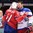 OSTRAVA, CZECH REPUBLIC - MAY 1: Norway's Patrick Thoresen #41 and Russia's Ilya Kovalchuk #71 are named Players of the Game during preliminary round action at the 2015 IIHF Ice Hockey World Championship. (Photo by Richard Wolowicz/HHOF-IIHF Images)

